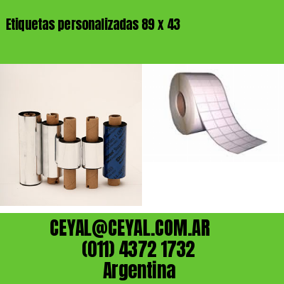 Etiquetas personalizadas 89 x 43