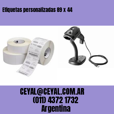 Etiquetas personalizadas 89 x 44
