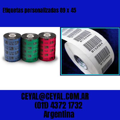 Etiquetas personalizadas 89 x 45