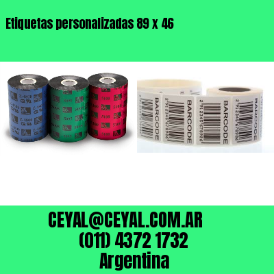 Etiquetas personalizadas 89 x 46