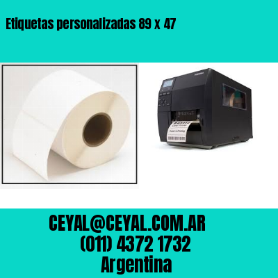 Etiquetas personalizadas 89 x 47