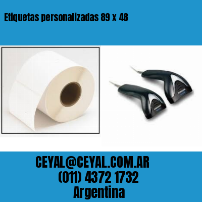 Etiquetas personalizadas 89 x 48