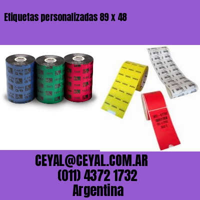 Etiquetas personalizadas 89 x 48