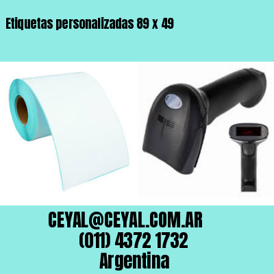 Etiquetas personalizadas 89 x 49