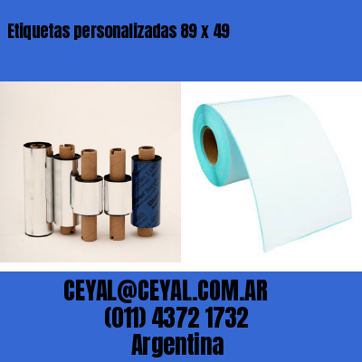 Etiquetas personalizadas 89 x 49