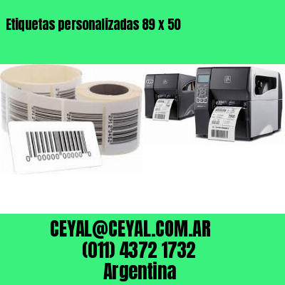 Etiquetas personalizadas 89 x 50