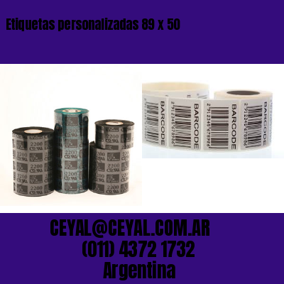 Etiquetas personalizadas 89 x 50