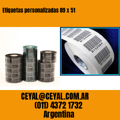 Etiquetas personalizadas 89 x 51