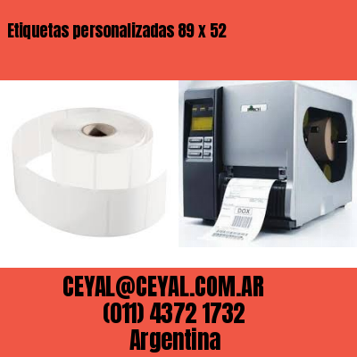 Etiquetas personalizadas 89 x 52