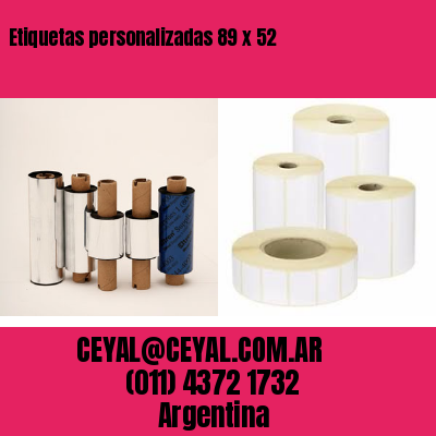 Etiquetas personalizadas 89 x 52
