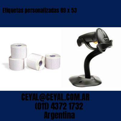 Etiquetas personalizadas 89 x 53