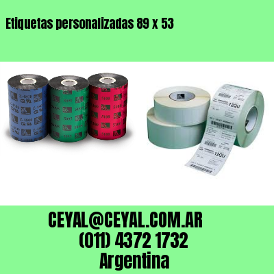 Etiquetas personalizadas 89 x 53