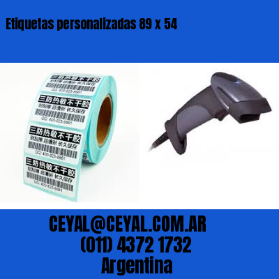 Etiquetas personalizadas 89 x 54