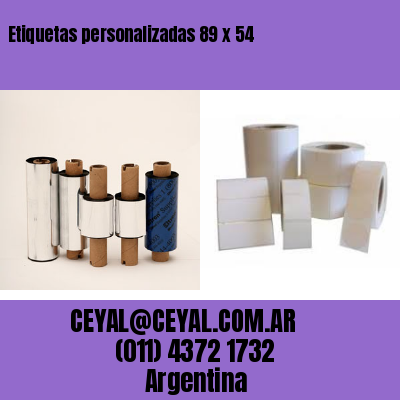 Etiquetas personalizadas 89 x 54