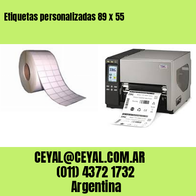 Etiquetas personalizadas 89 x 55