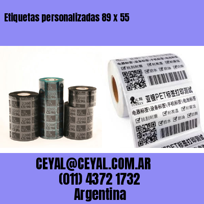 Etiquetas personalizadas 89 x 55