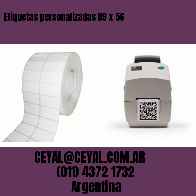 Etiquetas personalizadas 89 x 56