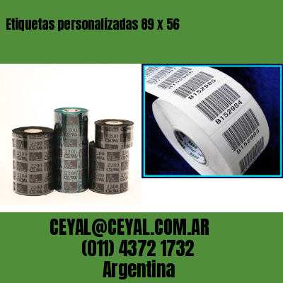 Etiquetas personalizadas 89 x 56