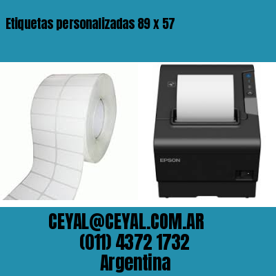 Etiquetas personalizadas 89 x 57