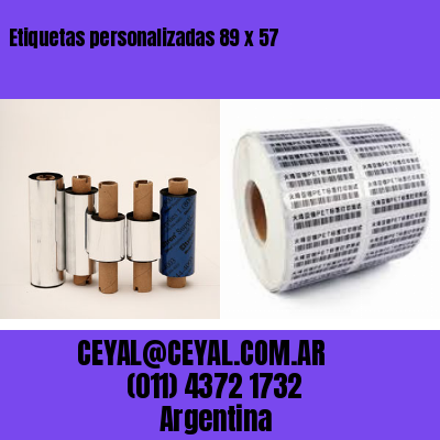 Etiquetas personalizadas 89 x 57