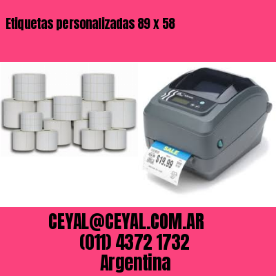 Etiquetas personalizadas 89 x 58