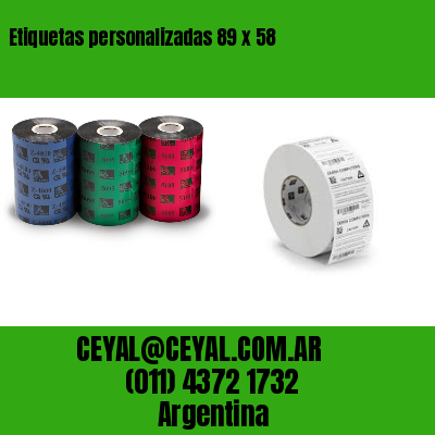 Etiquetas personalizadas 89 x 58