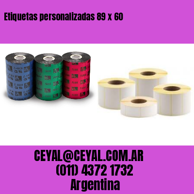 Etiquetas personalizadas 89 x 60