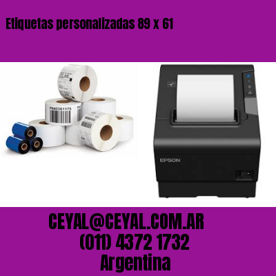 Etiquetas personalizadas 89 x 61