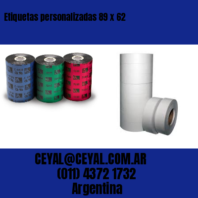Etiquetas personalizadas 89 x 62