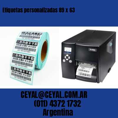 Etiquetas personalizadas 89 x 63