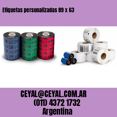 Etiquetas personalizadas 89 x 63