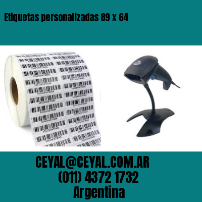 Etiquetas personalizadas 89 x 64