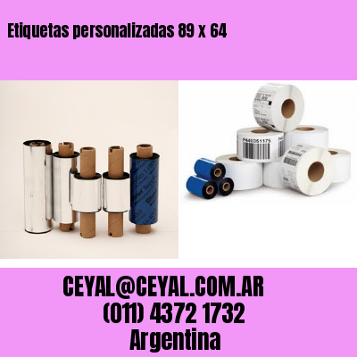 Etiquetas personalizadas 89 x 64