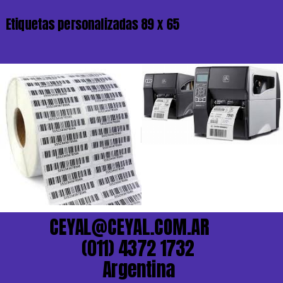 Etiquetas personalizadas 89 x 65