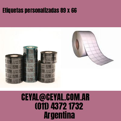 Etiquetas personalizadas 89 x 66