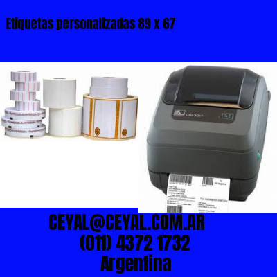 Etiquetas personalizadas 89 x 67