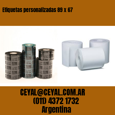 Etiquetas personalizadas 89 x 67