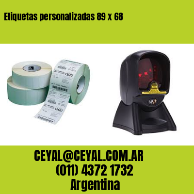 Etiquetas personalizadas 89 x 68