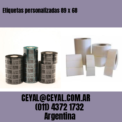 Etiquetas personalizadas 89 x 68