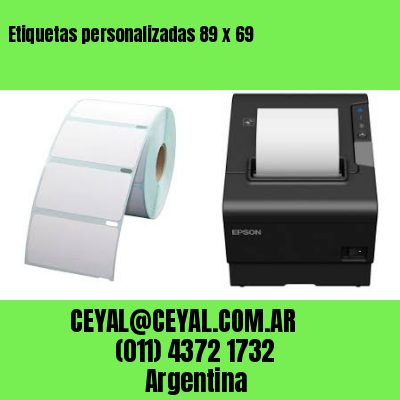 Etiquetas personalizadas 89 x 69