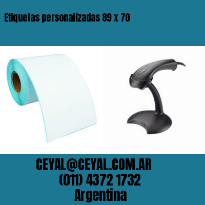 Etiquetas personalizadas 89 x 70