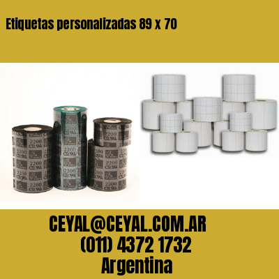 Etiquetas personalizadas 89 x 70