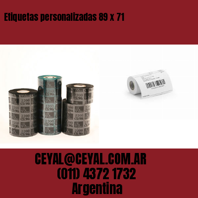 Etiquetas personalizadas 89 x 71