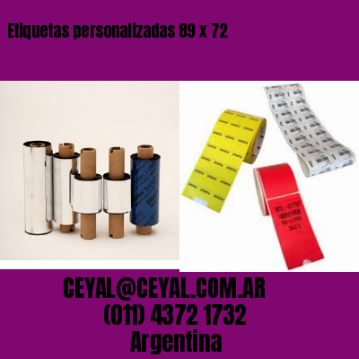 Etiquetas personalizadas 89 x 72