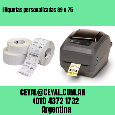 Etiquetas personalizadas 89 x 75