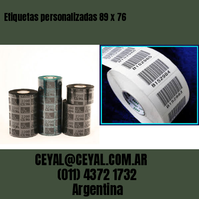 Etiquetas personalizadas 89 x 76