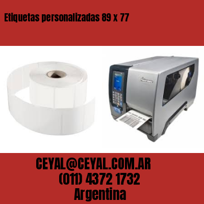 Etiquetas personalizadas 89 x 77