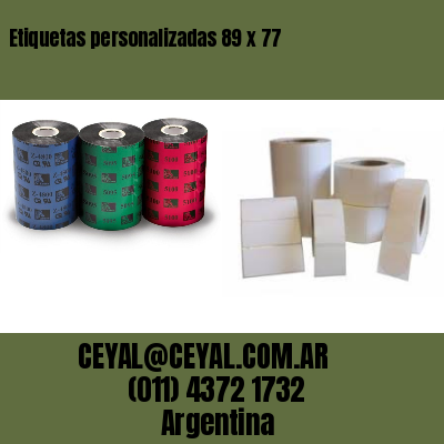 Etiquetas personalizadas 89 x 77