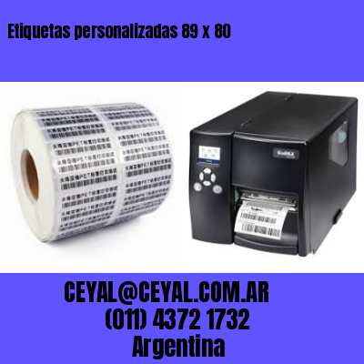 Etiquetas personalizadas 89 x 80
