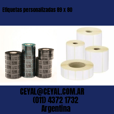 Etiquetas personalizadas 89 x 80